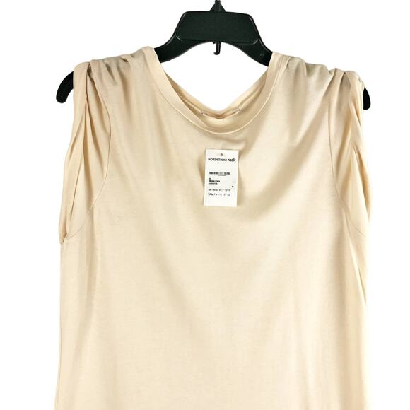 John Elliot Womens TShirt Dress Small Cream Alabaster  Sleeveless Pullover NWOT - Picture 2 of 11